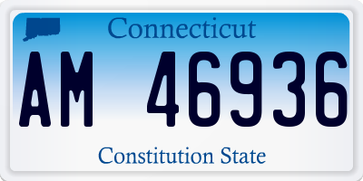 CT license plate AM46936