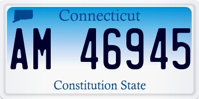CT license plate AM46945
