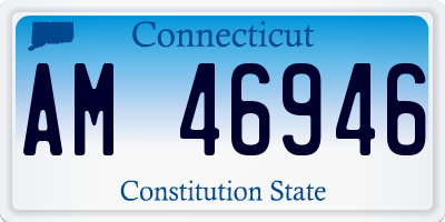 CT license plate AM46946