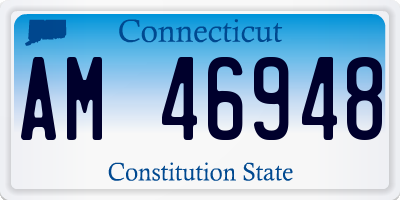 CT license plate AM46948
