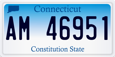 CT license plate AM46951