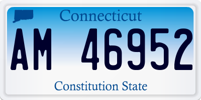 CT license plate AM46952