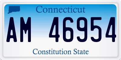 CT license plate AM46954