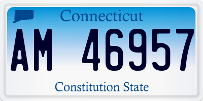 CT license plate AM46957