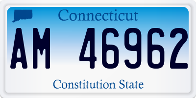CT license plate AM46962