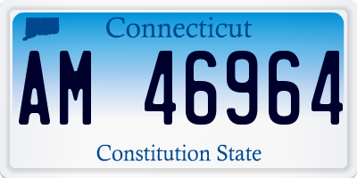CT license plate AM46964