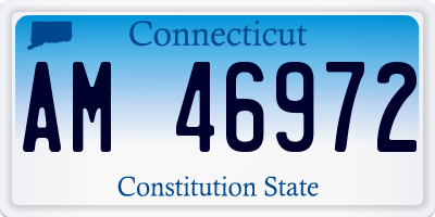 CT license plate AM46972