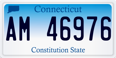 CT license plate AM46976