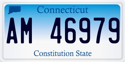 CT license plate AM46979