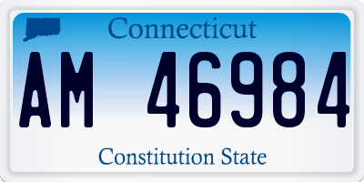 CT license plate AM46984