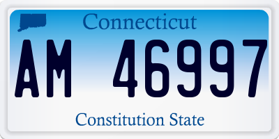 CT license plate AM46997