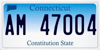 CT license plate AM47004