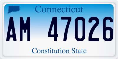 CT license plate AM47026