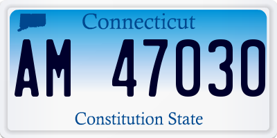 CT license plate AM47030