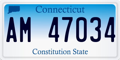 CT license plate AM47034