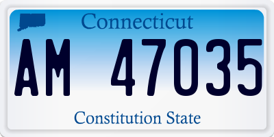 CT license plate AM47035