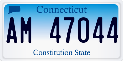 CT license plate AM47044