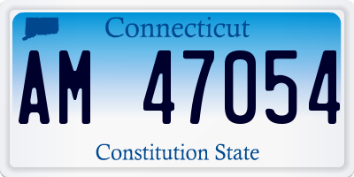 CT license plate AM47054
