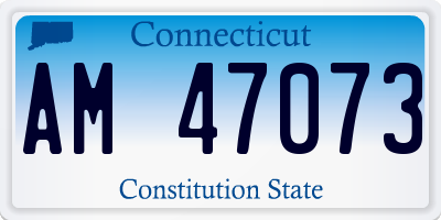 CT license plate AM47073