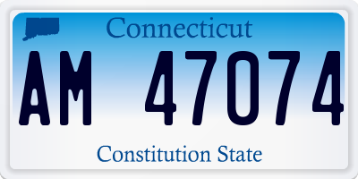 CT license plate AM47074