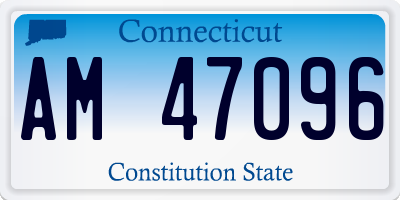 CT license plate AM47096