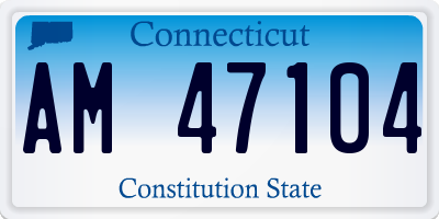 CT license plate AM47104