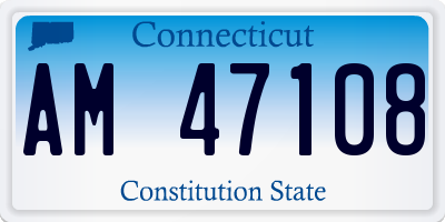 CT license plate AM47108