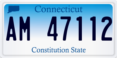 CT license plate AM47112