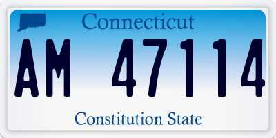 CT license plate AM47114