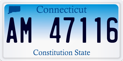 CT license plate AM47116
