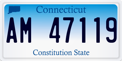 CT license plate AM47119