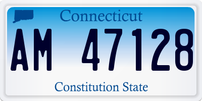 CT license plate AM47128
