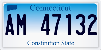 CT license plate AM47132