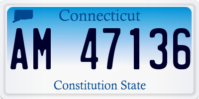 CT license plate AM47136