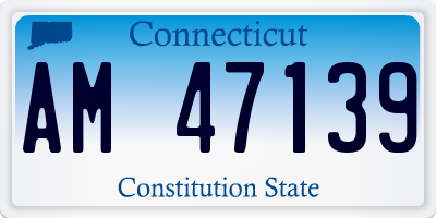 CT license plate AM47139