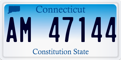 CT license plate AM47144