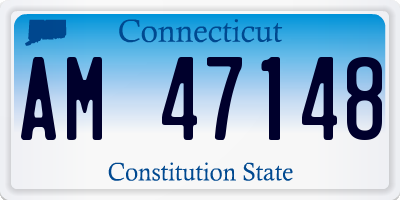 CT license plate AM47148