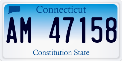 CT license plate AM47158