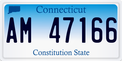 CT license plate AM47166