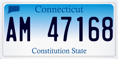 CT license plate AM47168