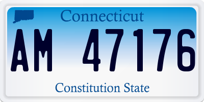 CT license plate AM47176