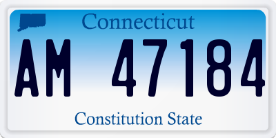 CT license plate AM47184