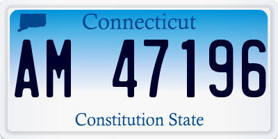CT license plate AM47196