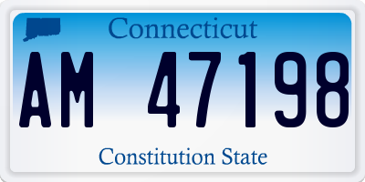 CT license plate AM47198