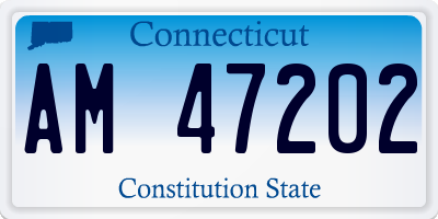 CT license plate AM47202