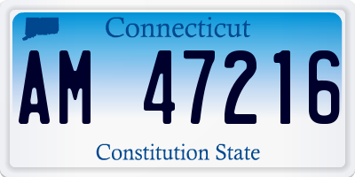 CT license plate AM47216
