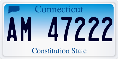 CT license plate AM47222