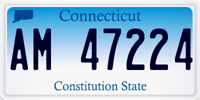 CT license plate AM47224