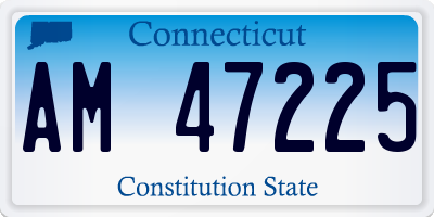 CT license plate AM47225