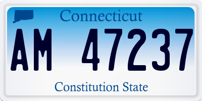 CT license plate AM47237